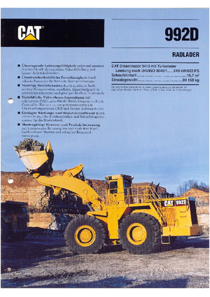 Cargadoras de ruedas Caterpillar 992 D