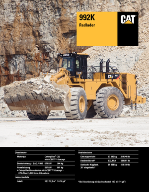 Cargadoras de ruedas Caterpillar 992K