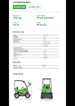 Cargadoras de ruedas Avant Tecno Avant 220