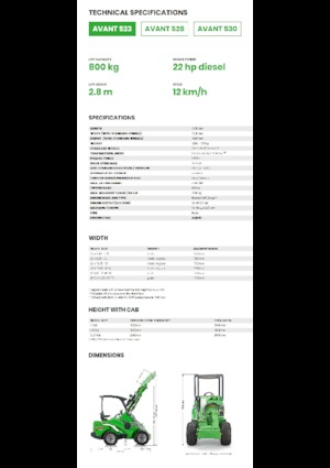 Cargadoras de ruedas Avant Tecno Avant 523