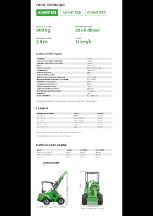 Cargadoras de ruedas Avant Tecno Avant 523