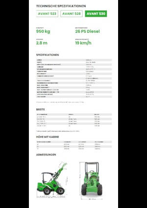 Cargadoras de ruedas Avant Tecno Avant 530