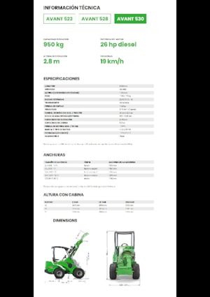 Cargadoras de ruedas Avant Tecno Avant 530