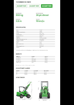Cargadoras de ruedas Avant Tecno Avant 530
