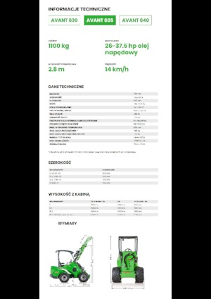 Cargadoras de ruedas Avant Tecno Avant 635