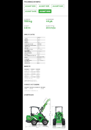 Cargadoras de ruedas Avant Tecno Avant 650