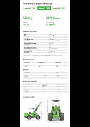Cargadoras de ruedas Avant Tecno Avant 755i