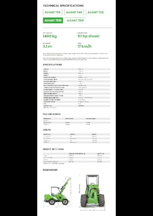 Cargadoras de ruedas Avant Tecno Avant 755i