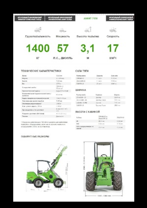 Cargadoras de ruedas Avant Tecno Avant 755i