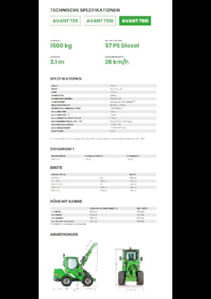 Cargadoras de ruedas Avant Tecno Avant 760i