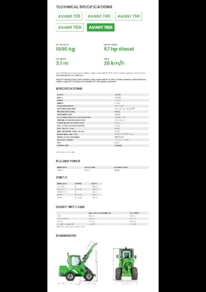 Cargadoras de ruedas Avant Tecno Avant 760i