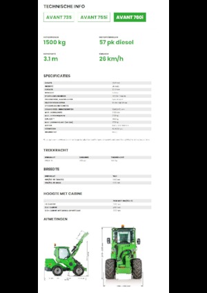 Cargadoras de ruedas Avant Tecno Avant 760i