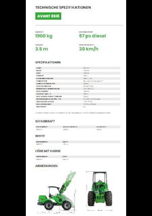 Cargadoras de ruedas Avant Tecno Avant 860i