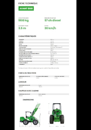 Cargadoras de ruedas Avant Tecno Avant 860i