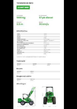 Cargadoras de ruedas Avant Tecno Avant 860i