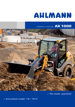 Cargadoras de ruedas Ahlmann AX 1000
