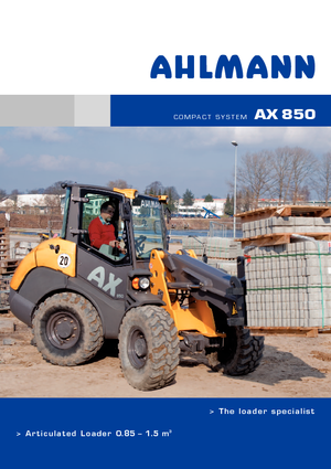 Cargadoras de ruedas Ahlmann AX 850