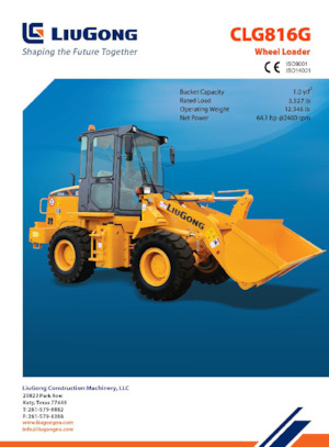 Cargadoras de ruedas Liugong CLG816G 