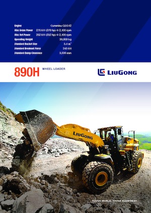 Cargadoras de ruedas Liugong 890H