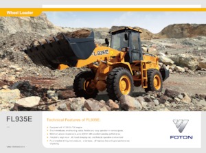 Cargadoras de ruedas Foton Lovol FL935E-II