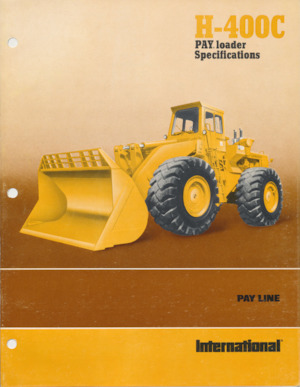 Cargadoras de ruedas International Harvester H-400C