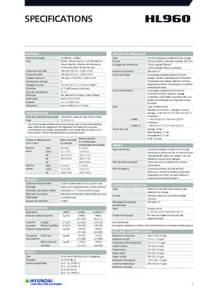 Cargadoras de ruedas Hyundai HL960