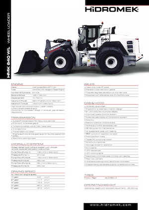 Cargadoras de ruedas Hidromek HMK 640 WL