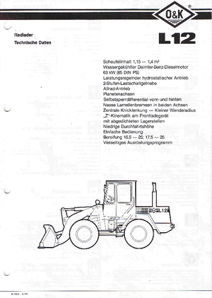 Cargadoras de ruedas O&K L 12