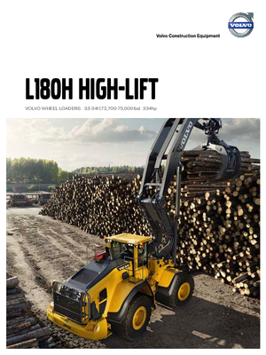 Cargadoras de ruedas Volvo L180H High-Lift