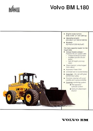 Cargadoras de ruedas Volvo L 180