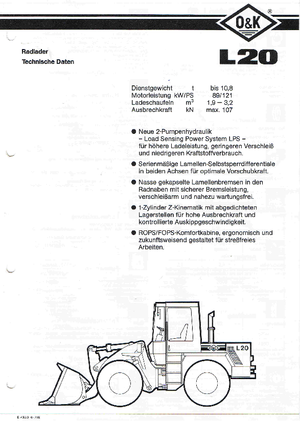 Cargadoras de ruedas O&K L 20