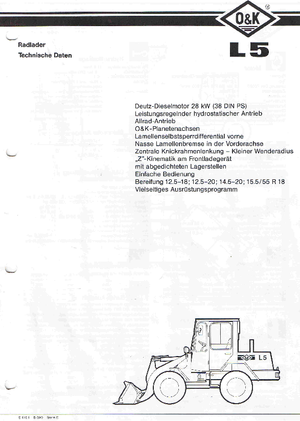 Cargadoras de ruedas O&K L 5 E