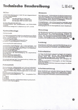 Cargadoras de ruedas Liebherr L 541 B