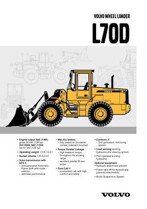 Cargadoras de ruedas Volvo L 70 D