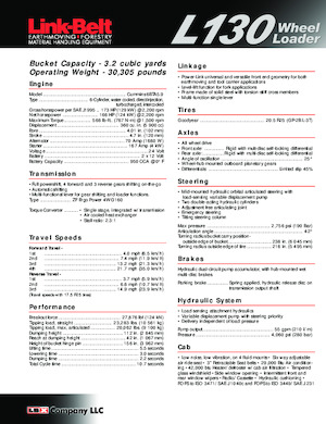 Cargadoras de ruedas Link-Belt L130