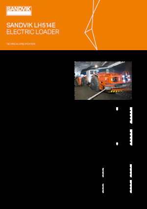 Cargadoras de ruedas eléctricas Sandvik LH514E