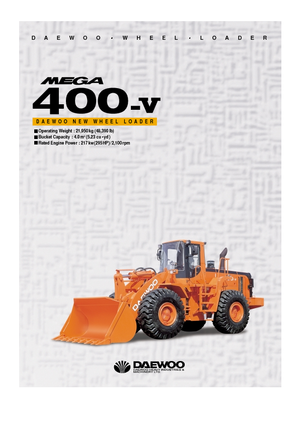 Cargadoras de ruedas Doosan Mega 400 V