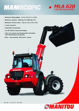 Cargadoras de ruedas Manitou MLA 628 TW LS PS