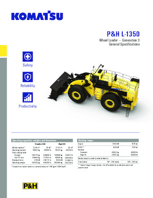 Cargadoras de ruedas Komatsu P&H L-1350