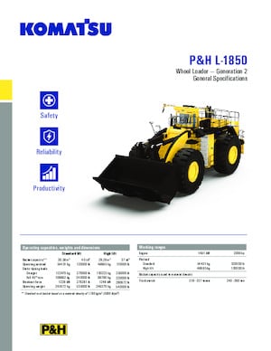 Cargadoras de ruedas Komatsu P&H L-1850