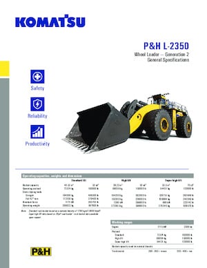 Cargadoras de ruedas Komatsu P&H L-2350
