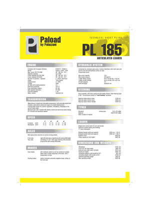 Cargadoras de ruedas Palazzani PL 185