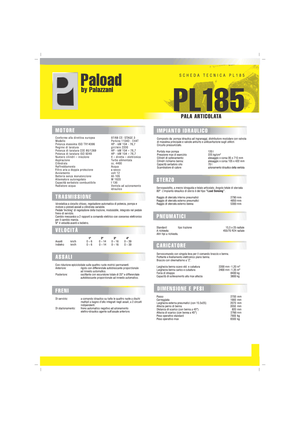 Cargadoras de ruedas Palazzani PL 185