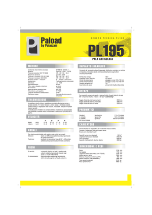 Cargadoras de ruedas Palazzani PL 195