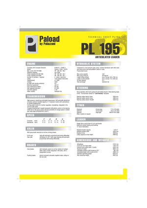 Cargadoras de ruedas Palazzani PL 195