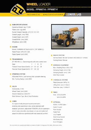 Cargadoras de ruedas PowerPlus PP968T-V
