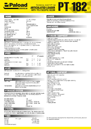 Cargadoras de ruedas Palazzani PT 182