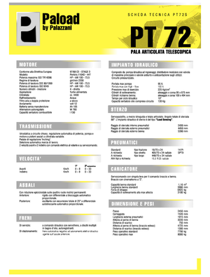 Cargadoras de ruedas Palazzani PT 72