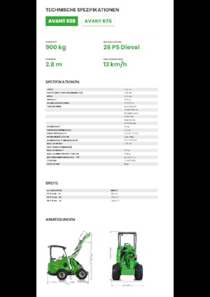 Cargadoras de ruedas Avant Tecno R 28