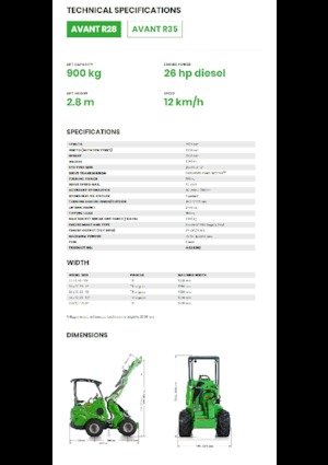 Cargadoras de ruedas Avant Tecno R 28